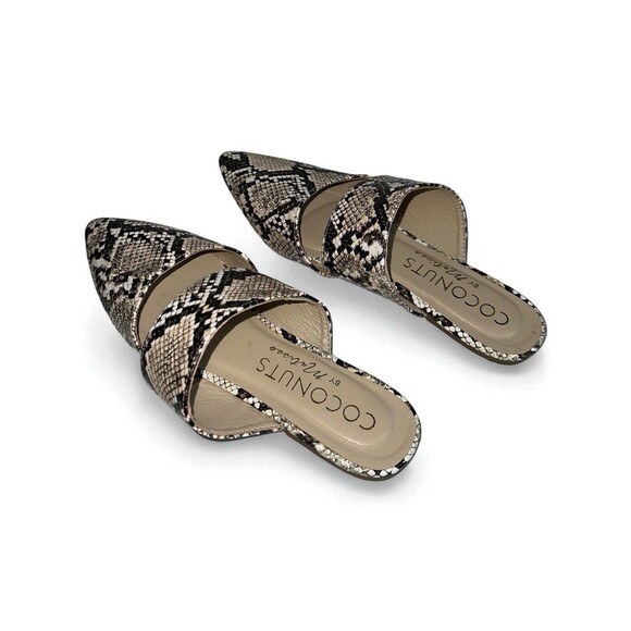 Coconuts Matisse Nisa Mule Pointed Toe Flats Size 6M Snake Print Sandal - Picture 2 of 11